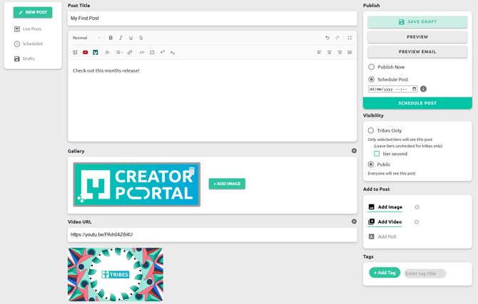 Creator Portal Tribes Posts 6