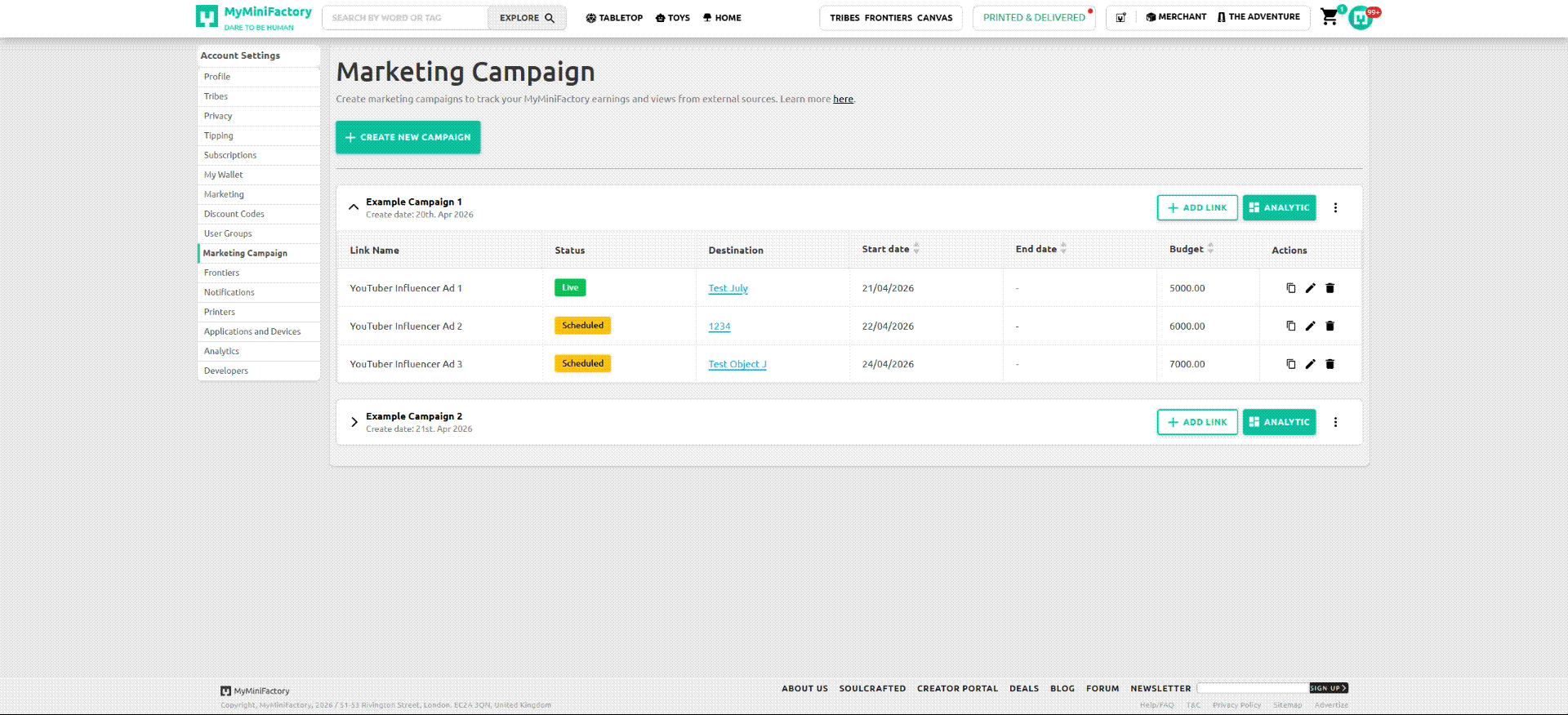 Marketing Campaigns 3.5