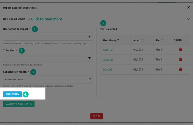 Subscriber Importer Tutorials - Add Entry