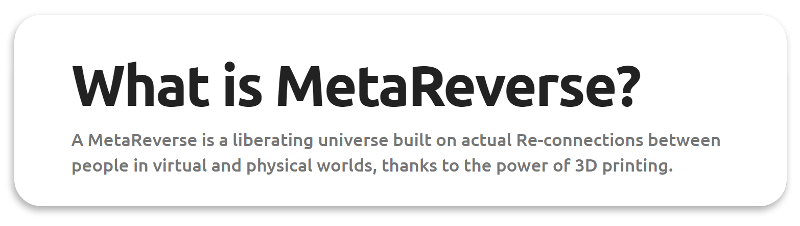 Meta Reverse Our Values at MyMiniFactory